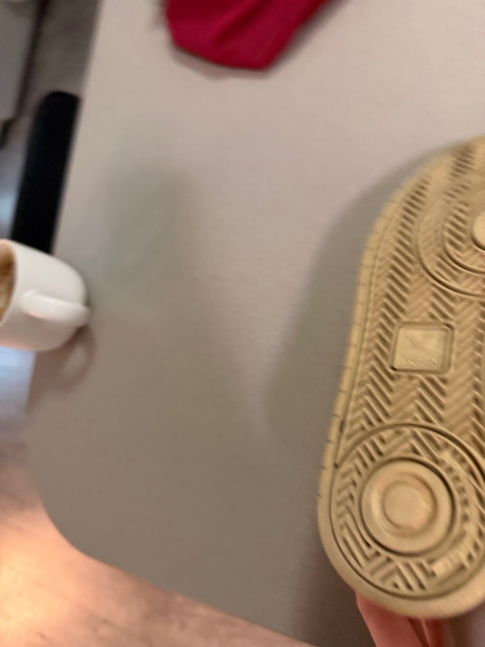 Veja Leather Sneakers in Off-White with Taupe V Logo - Picture 3 of 5